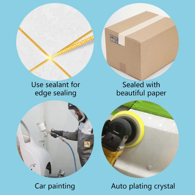 C90C White Masking Tape 21.87yard Per Roll Painter Masking Tape Painting Tape Adhesive Paper Tape for Painting Packaging 3
