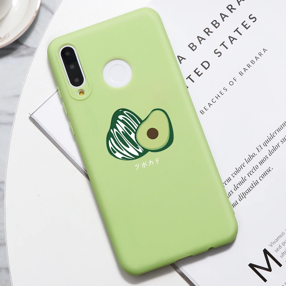 Зеленый матовый чехол Avocado для huawei P20 P30 mate 30 20 10 Lite Pro P Smart, мягкий чехол для huawei P8 P9 P10 Lite