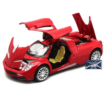 

1:32 high simulation sports car model Pagani wind son alloy car model sound and light pull back four open car for children gifts