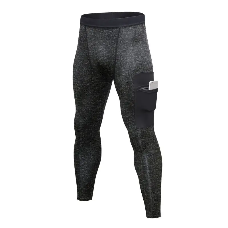 Мужские спортивные брюки для фитнеса, повседневные спортивные брюки для бега, эластичные быстросохнущие дышащие колготки, Брюки с карманами - Цвет: F