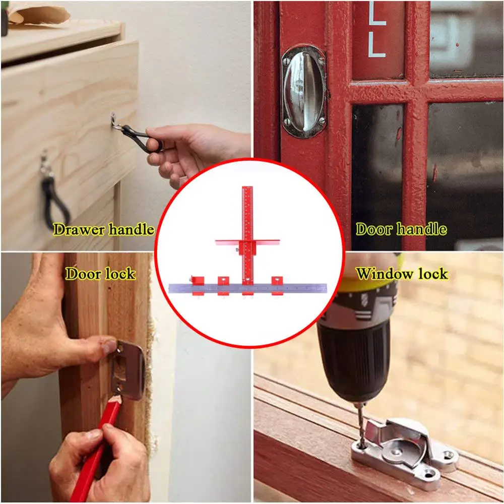 Metric/inch Aluminum alloy 5mm Drill Guide Sleeve Cabinet Hardware Jig Drawer Pull Jig Wood Drilling Dowelling Hole Saw  tools