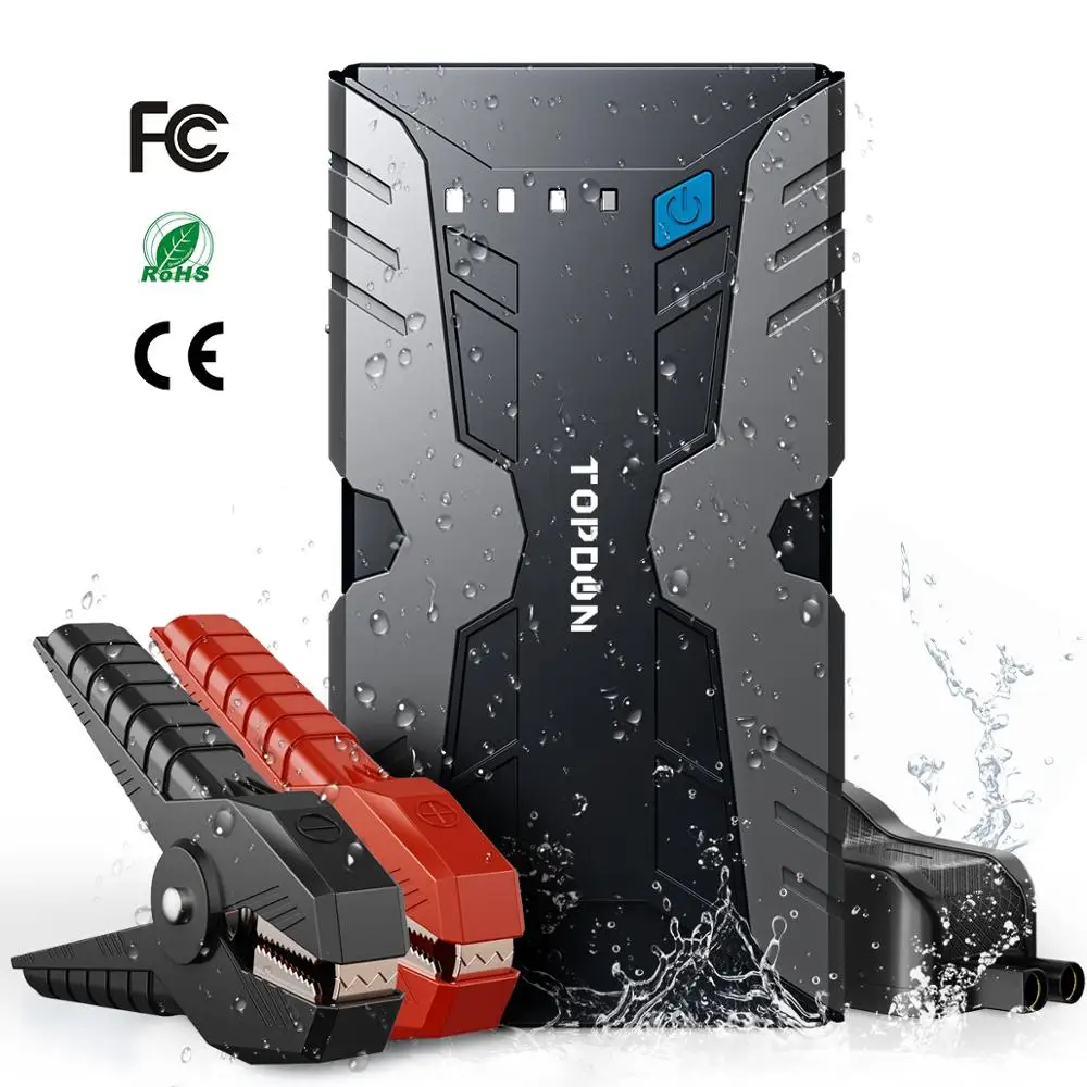 

TOPDON Car Jump Starter 1200A Peak Current 12V Car Booster Auto Starting Device Vehicle Emergency Battery Power Bank 12800mAh