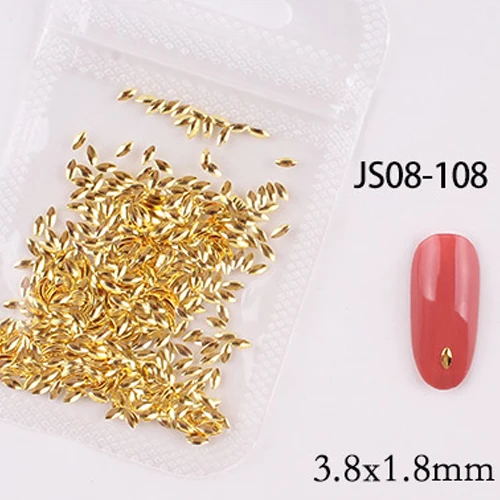 1bag approx 500pcs nail art metal rivets Nail Studs Slider Manicure metal patch for nail accessories decoration jsce-25dtrd JS08-108
