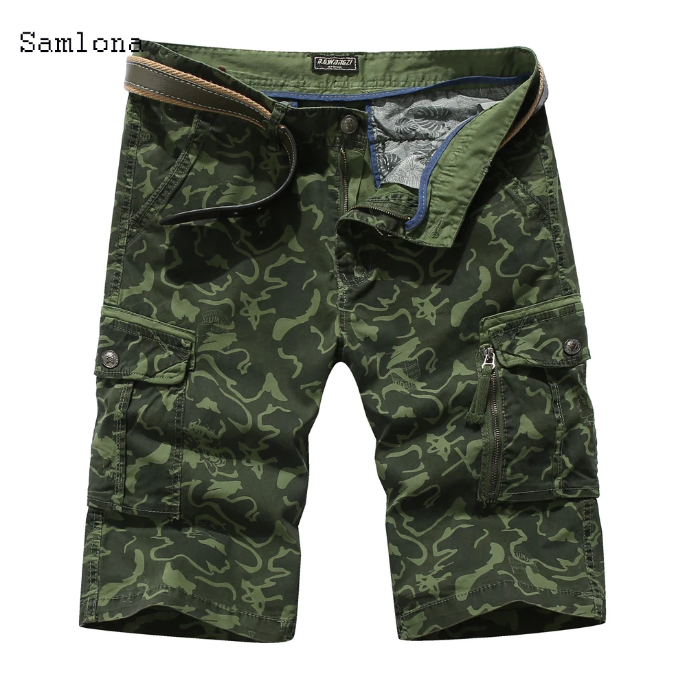 Summer Camouflage Camo Cargo Shorts Men  2020 New Mens Pocket Zipper Casual Shorts Male Loose Work Military Shorts Ropa Hombre