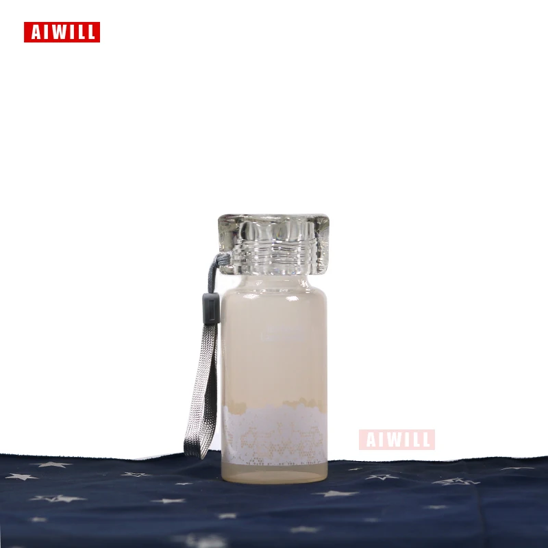 AIWILL стеклянная бутылка для воды матовая 400 мл/300 мл/240 мл милый модный красивый подарок для женщин леди девушка бутылки для студентов с веревкой - Цвет: 220ml Lace Beige