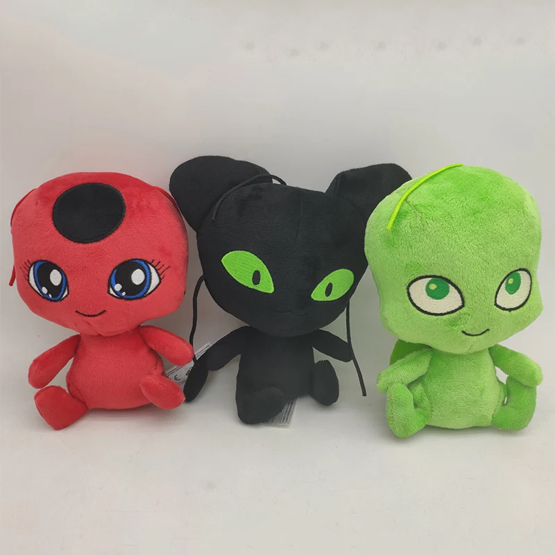 

30cm LADYBUG miraculoused Stuffed Toys Soft Anime Plush Peluches Dot Printed Masks & Handbag Toys for children Kids Gifts