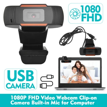 

Conference Webcam 1080P HD Video Web Camera Clip-on Web Camera With Microphone For Laptop Notebook Monitor Web Cam USB Webcam