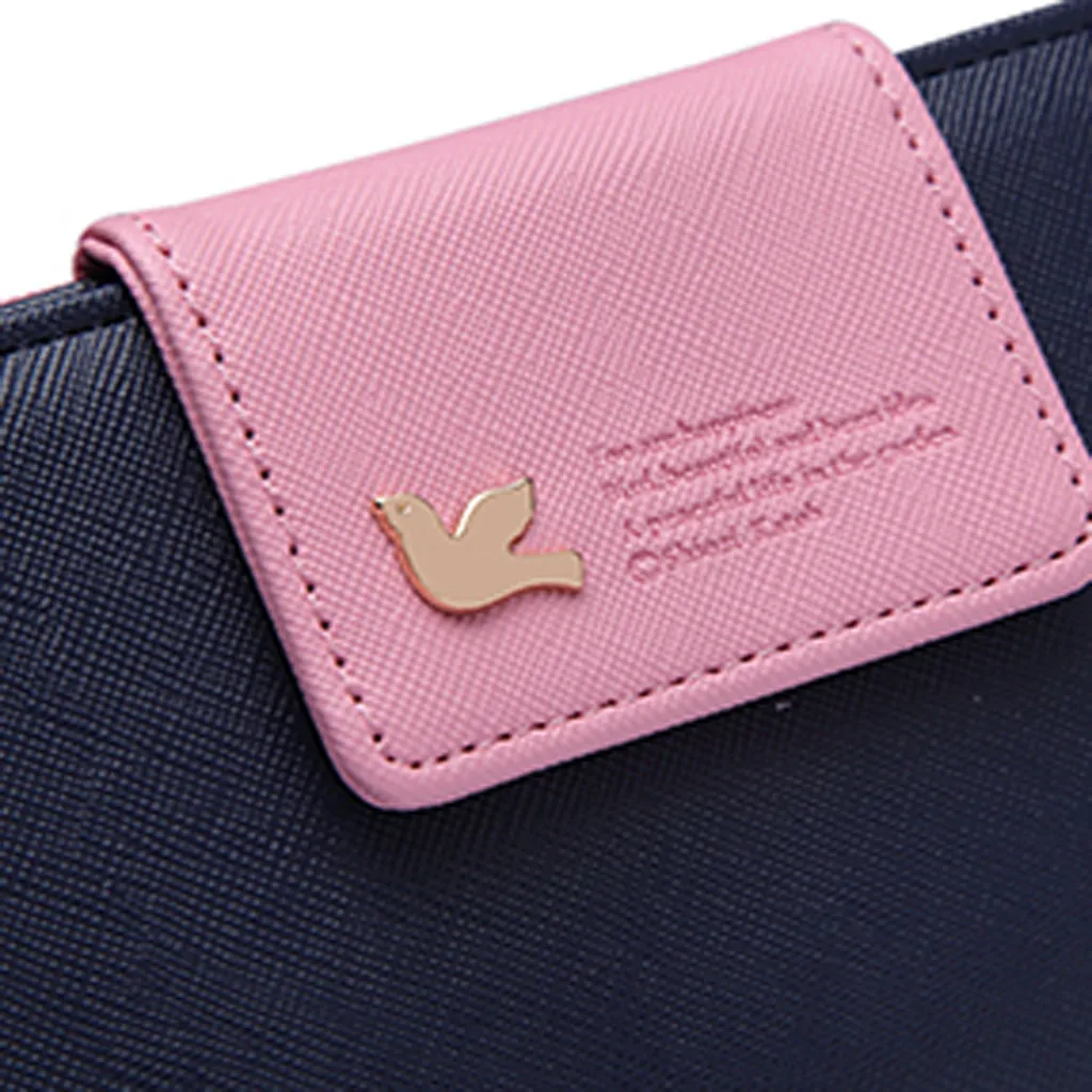 Big Capacity Women Purses Long Zipper Coin Purse Holder Wallets Ladies Clutch Change Purse Female Fly Bird Print Money 823
