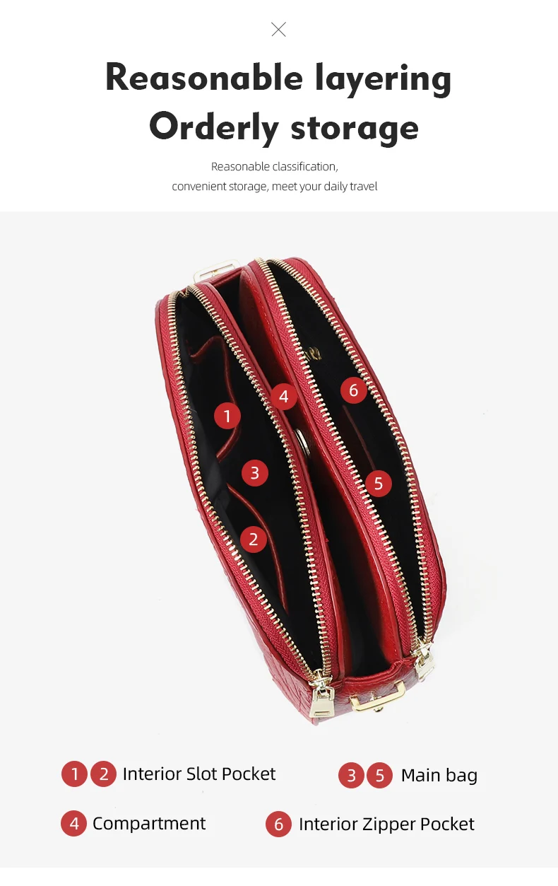 Ladies Luxury Brand Messenger Bag Image 7