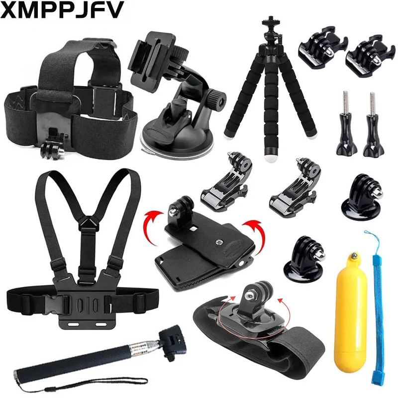 

XMPPJFV Action Camera Accessories Kit for Gopro Hero 10 9 Black 8 7 6 5 4 Tripod Straps Mount for Go Pro Hero10 9 YI SJCAM EKEN