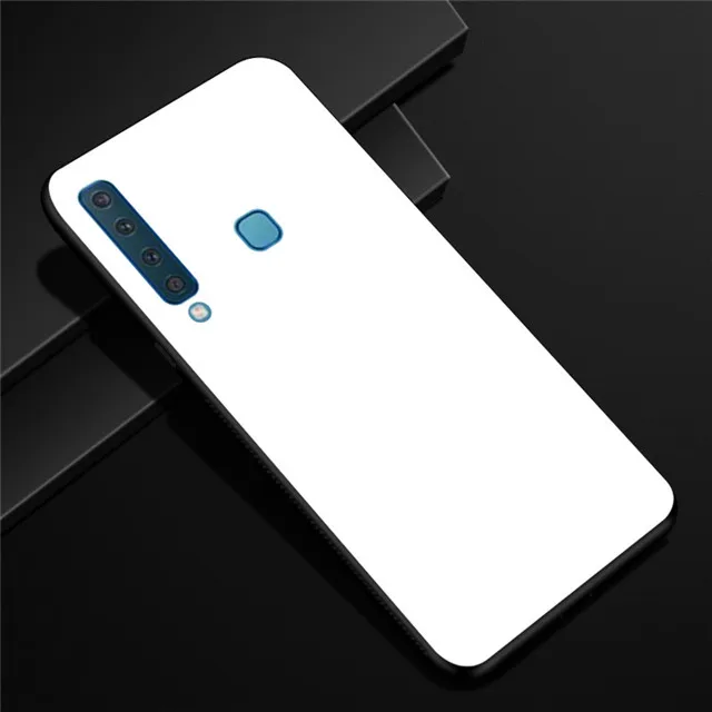 40 A 6,3 A9S для samsung A9 чехол стеклянный жесткий чехол для телефона чехол для samsung Galaxy A9 чехол A 9 9A мягкий силиконовый бампер - Цвет: 40