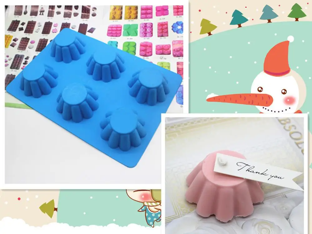 DIY Форма для свечей Рождественский воск форма для свечей 3d Снежинка силиконовая свеча форма ручной работы Арома форма для выпечки формы - Цвет: B