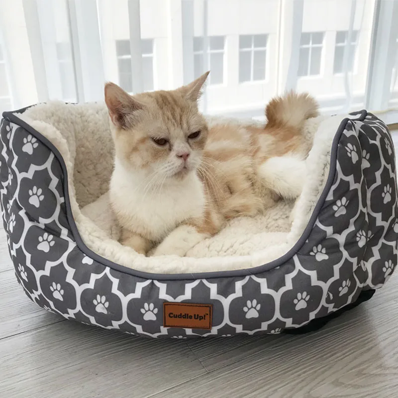 

JORMEL Stylish Warm Dog Bed 2 Sizes Soft Waterproof Mats for Small Medium Dog Autumn Winter Pet Beds Dog House Cat Bed