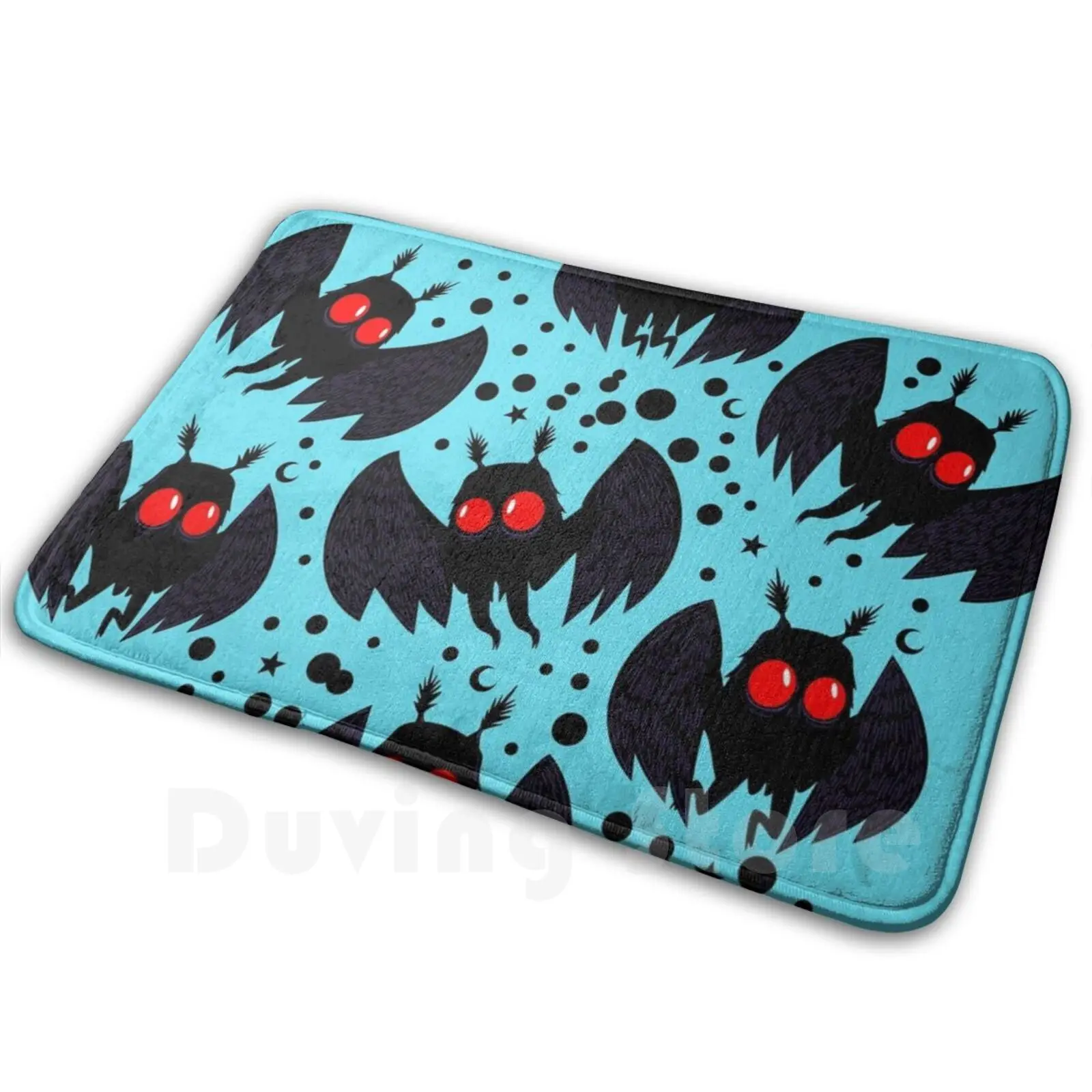 Mothman Blue Night Soft Tappetino Antiscivolo Tappeto Cuscino Per Moquette Mothman Cryptid Cryptoology Monster Cute Point Piacevole West