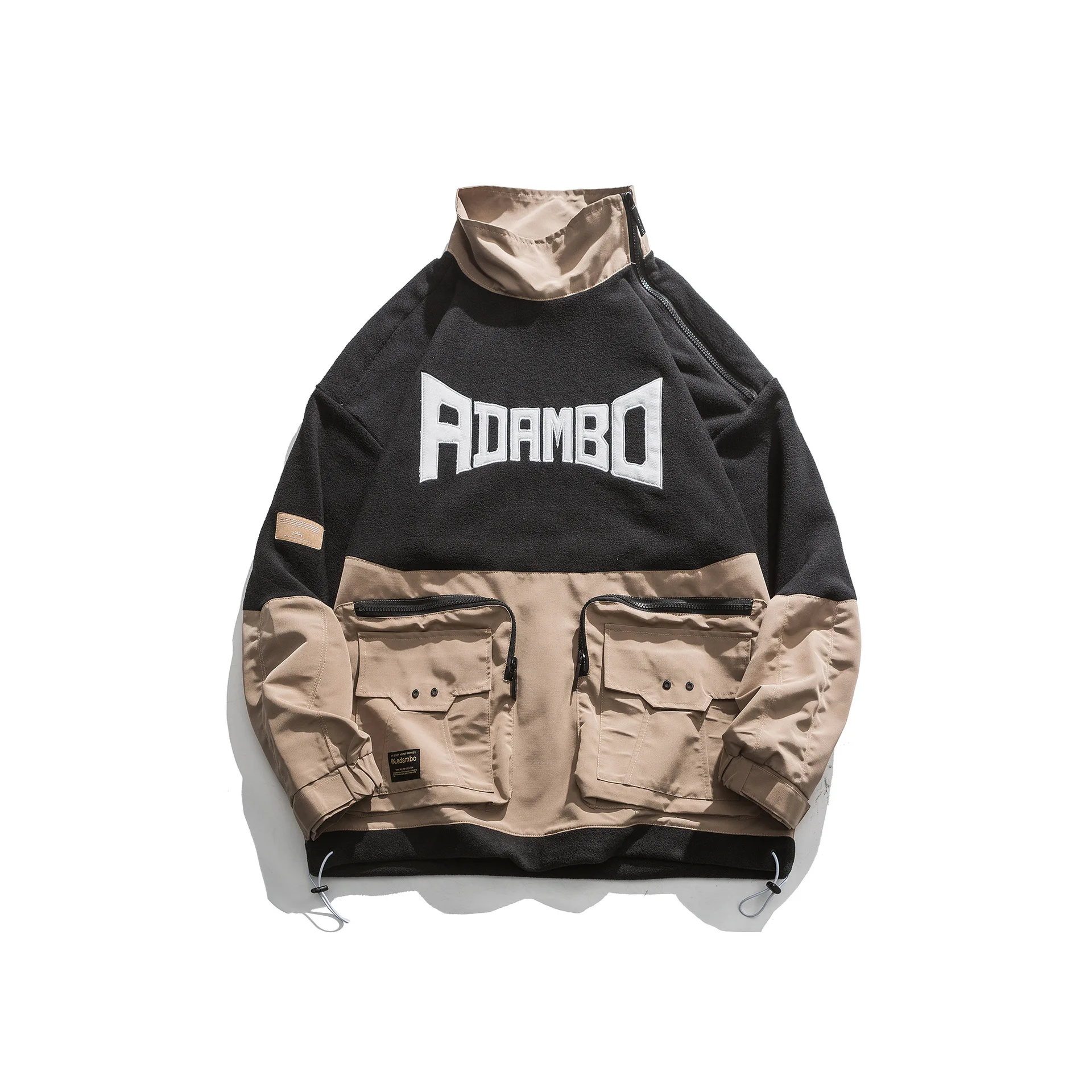 

Wu Navigation Japanese-style Retro Spring Jacket Men's Loose-Fit Couples Versatile Casual Stand Collar Pullover Large Pocket Wor