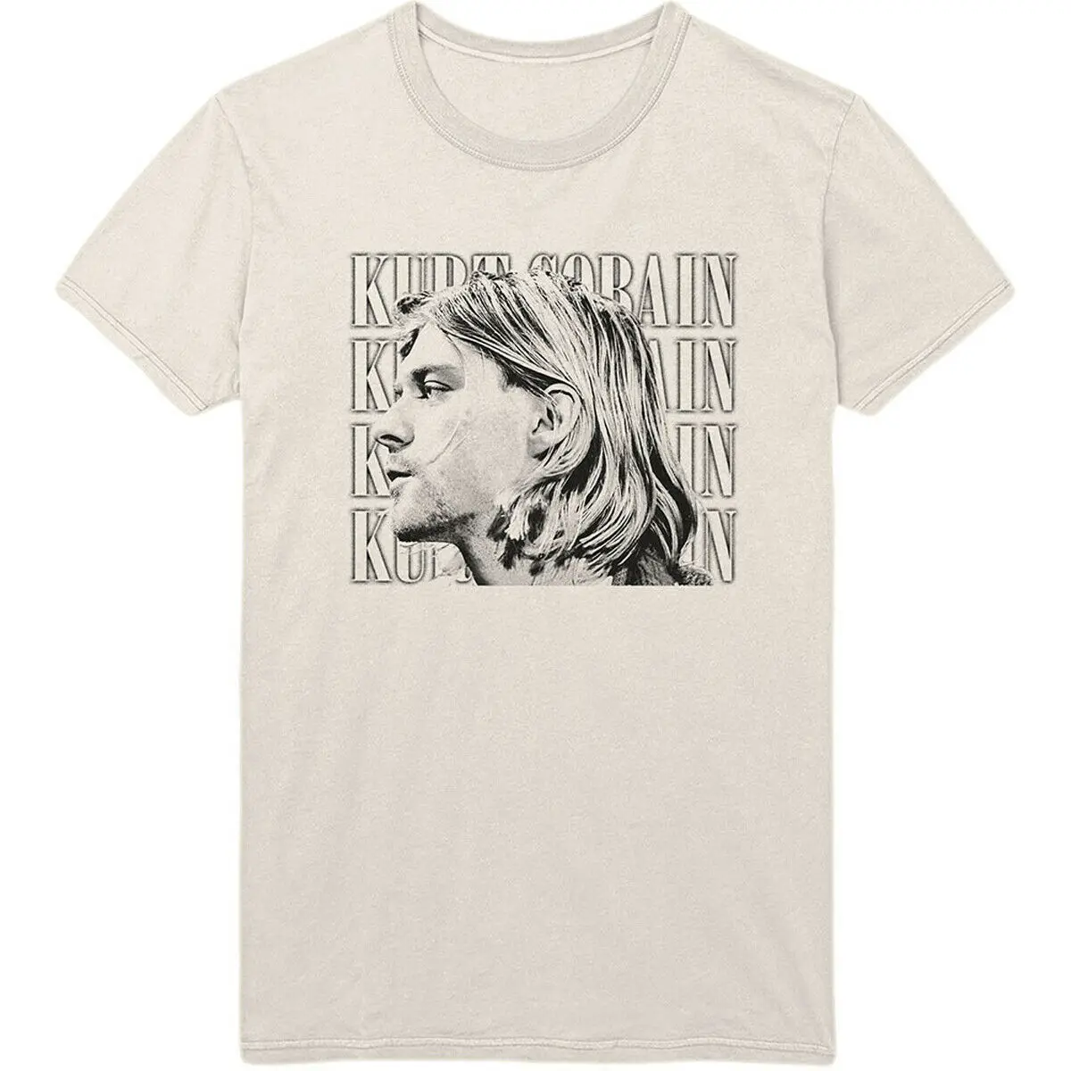 

Sand Kurt Cobain Face Profile Nirvana Official Tee T-Shirt Mens Unisex Streetwear Size S-3Xl