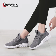 WWKK/; кроссовки; женская обувь на платформе; дышащая повседневная прогулочная Обувь На Шнуровке; женская спортивная обувь на плоской подошве; zapatillas mujer