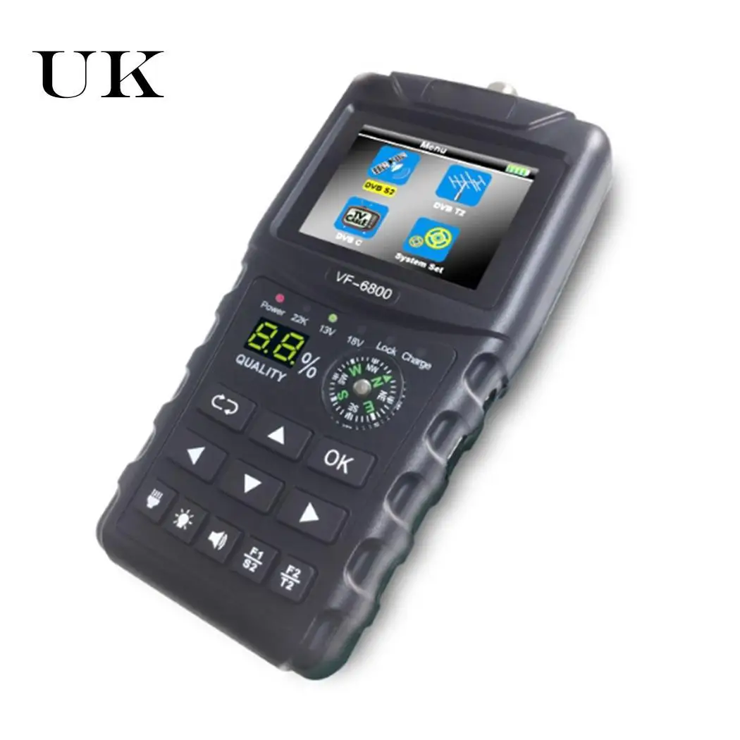 Многофункциональная VF-6800 HD искатель звезд с 0,450 кг зарядное устройство типа US, UK, EU фонарик 10000kPa 12V черный компас