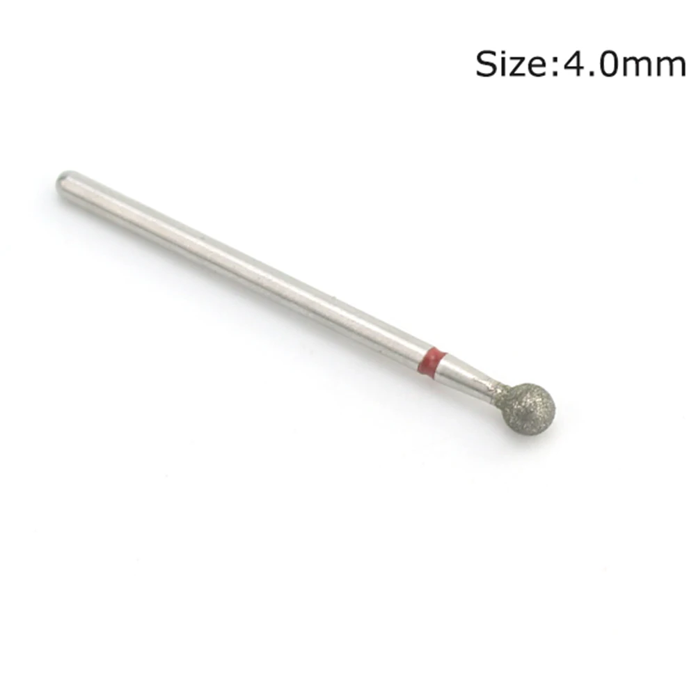 1pcs Diamond Nail Drill Cuticle Bits Ball Milling Cutter Burr for Electric Manicure Machine Cuticle Clean Files Nail Art Tools 5