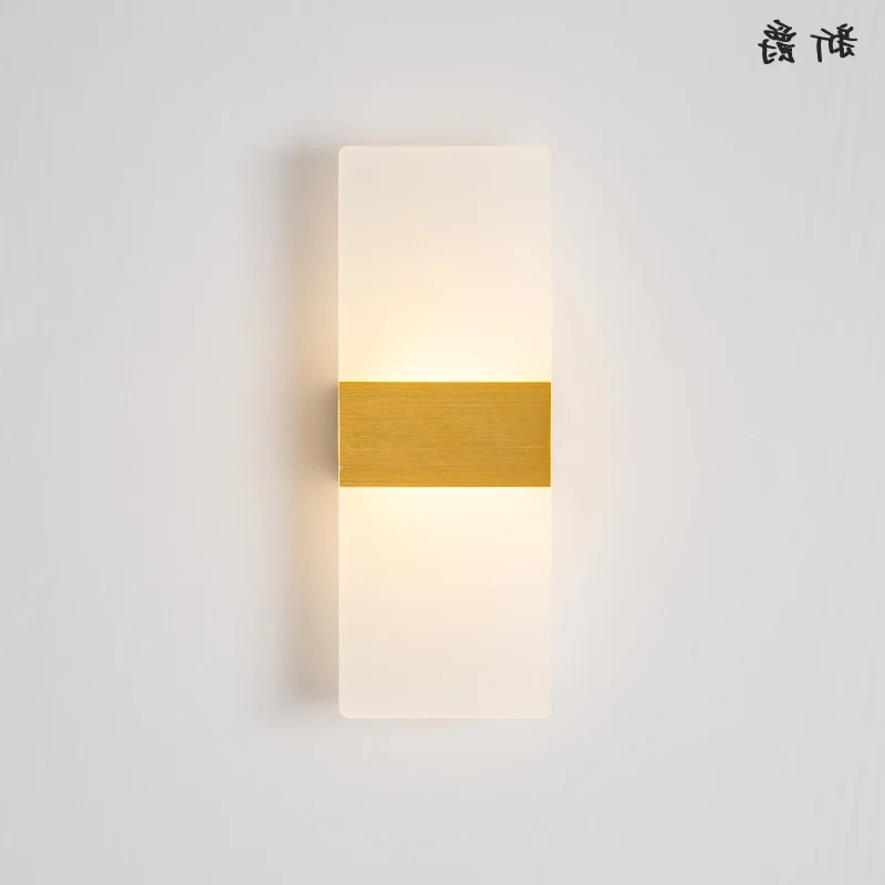 

Modern indoor crystal lampshade Golden Wall lamps American minimalist Sconce bedroom corridor living room wall Light decoration