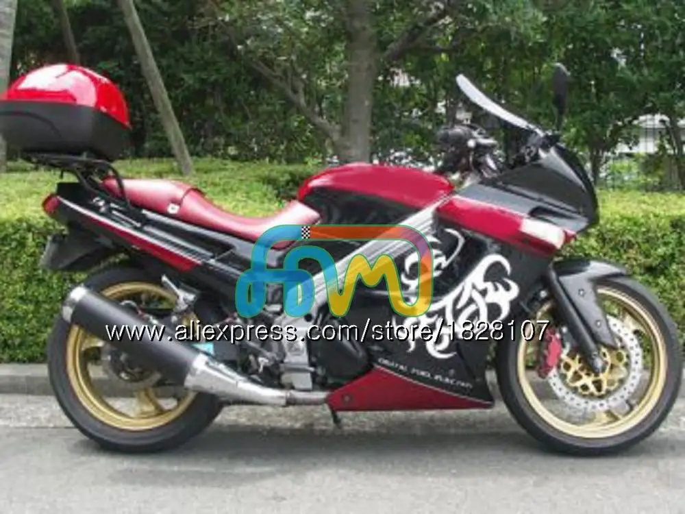 Корпус для KAWASAKI ZZR-250 ZZR 250 90-99 27BS. 0 ZZR250 90 91 92 93 94 99 1990 1991 1992 1993 1994 1999 комплект обтекателей все глянцевый красный - Цвет: No. 28