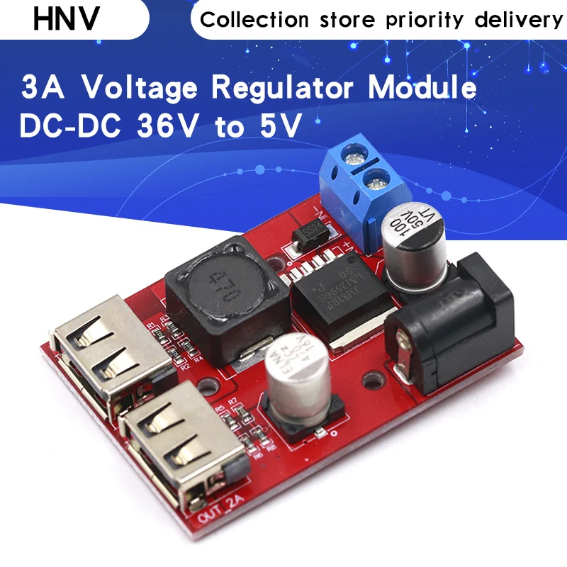 Понижающий преобразователь HNV LM2596 LM2596S с двумя USB-портами устройство для зарядки