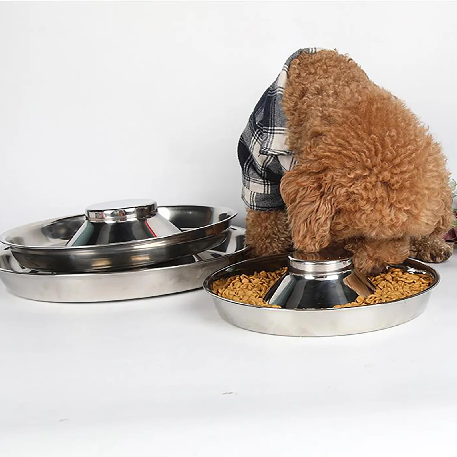 

Double Pet Bowls Dog Food Water Feeder Stainless Steel Pet Drinking Dish Feeder Cat Puppy Feeding Supplies Small Dog Accessories