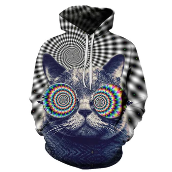 

New Fashion Cat Printed 3D Sweatshirt Men Women Autumn Long Sleeve Hoodies For Male Streetwear Pullover Man Drop Ship