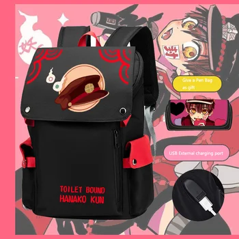 

New Style Anime Toilet-Bound Hanako Kun Pattern Backpack Bookbag High Capacity Travel Bag for Girls Boys Students Mochilas