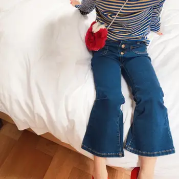 

2020 New Girls Denim Flare Pants Spring Fashion Girls Jean Pants 2-7T PO825