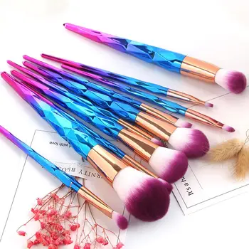 

Pro Colorful Soft Makeup Brushes Set Foundation Powder Blush Eye Shadow Coutour Blending Make Up Brush Beauty Cosmetic Tool Kit