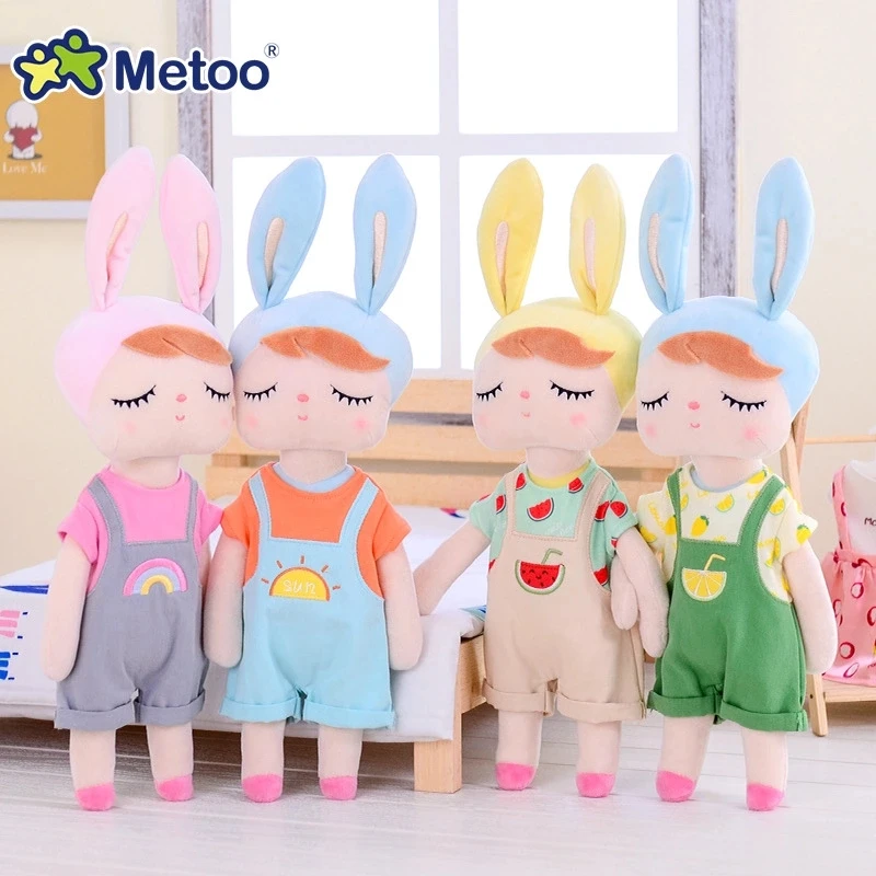 【Оригинальная коробка 】новейшая кукла Metoo мягкие игрушки для девочек детские милые Мультяшные Ангела Кролик Плюшевые животные для детей