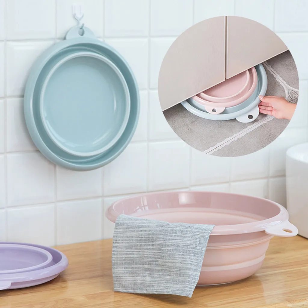 

Portable Multi-function Collapsible Wash Basins Camping Basin Foot Wash Basin Foldable Houseware Washing Accessories Bathroom