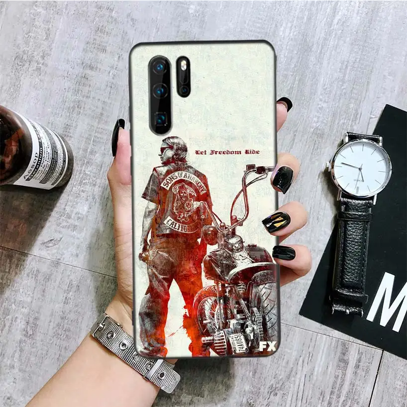 Американский ТВ сыновья анархия черный чехол для телефона huawei mate 30 20 10 P30 P20 P10 Pro Lite P Smart Z Роскошный чехол She
