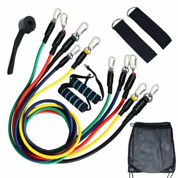

Resistance Bands Set (11pcs) for Physical Therapy, Resistance Training, Home Workouts,Yoga with Door Anchor, Handles,Ankle Strap