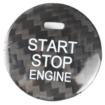 

for Mazda Axela Atenza Cx-8 Cx-3 Cx-4 Cx-5 Carbon Fiber Engine Start Switch Button Trim Cover Stickers Accessories Black