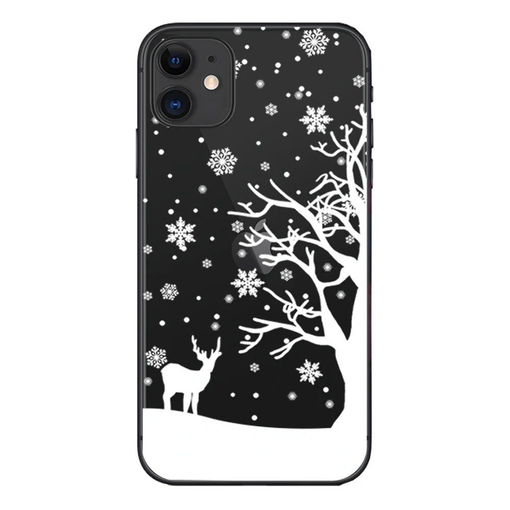 Снежный Мягкий силиконовый чехол для Apple iPhone 8 7 7Plus 6 6S Plus 5S SE 5C 4 чехол s iPhone X XS Max XR 11Pro Shell Рождество лучший