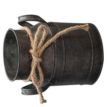 

1 Pc Flower Bucket Milk Pot Bucket Iron Bucket Flower Bucket for Home Garden