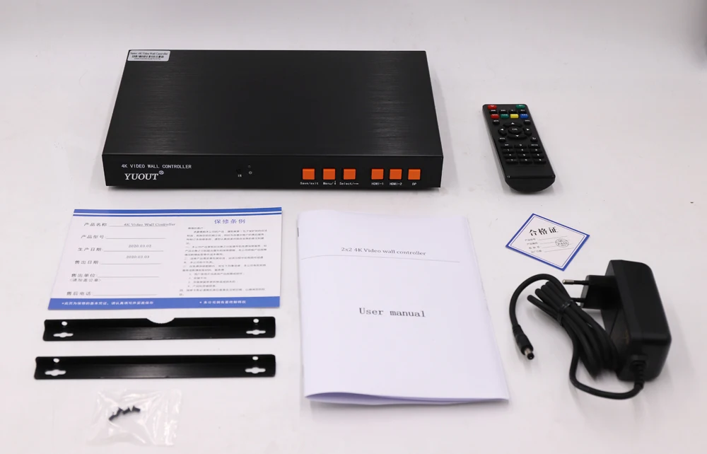 YUOUT YD TV04K 4K 3840x2160 60 Гц Поддержка MHL HDMI DP вход видео настенный контроллер 2x2 4TV для