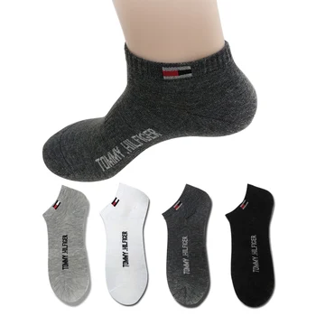

High Quality Casual Breathable Boat Socks Mens Business Summer Breathable invisible Socks black white grey thin Short ankle sock