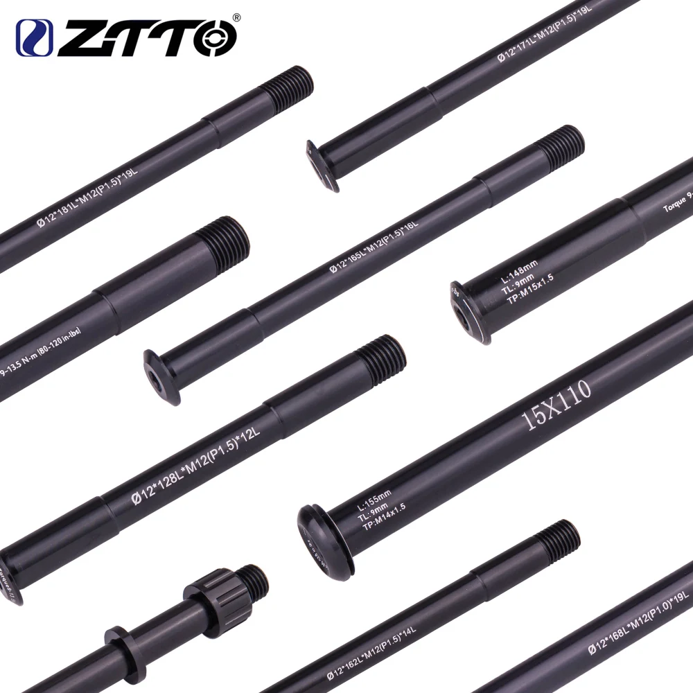 ZTTO MTB przez oś szosowe wał przednia tylna piasta szaszłyki 12mm 15mm oś koła piasta wał 15x100 12x142 12x100 12x148 15x110
