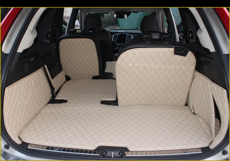 Волокна кожи багажник автомобиля коврик для volvo xc90 5 мест 7 мест 2nd generation автомобильные аксессуары