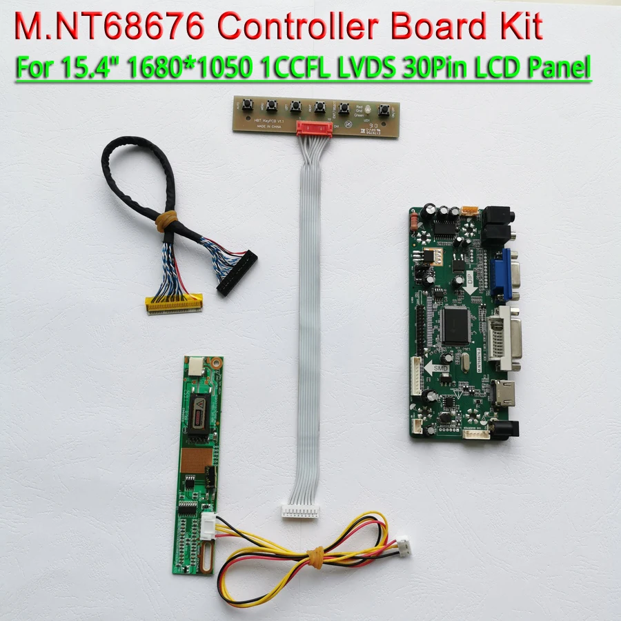 Подходит для B154SW01 V1 V2 V4 V5 V7 V8 V9 VB VGA DVI 1CCFL LVDS 30 контактов 15 4 &quotклавиатура 1680*1050 M.NT68676