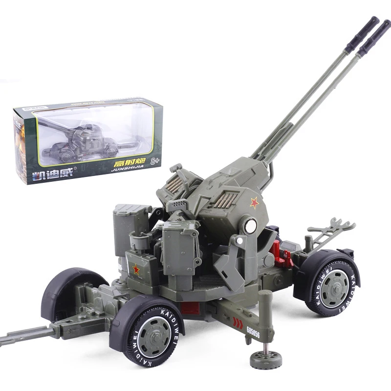 

1:36 Scale Metal Simulation Alloy Diecast Weapon Anti-aircraft Gun Military Model Toy for Fans Collection Decoration Kids Gifts