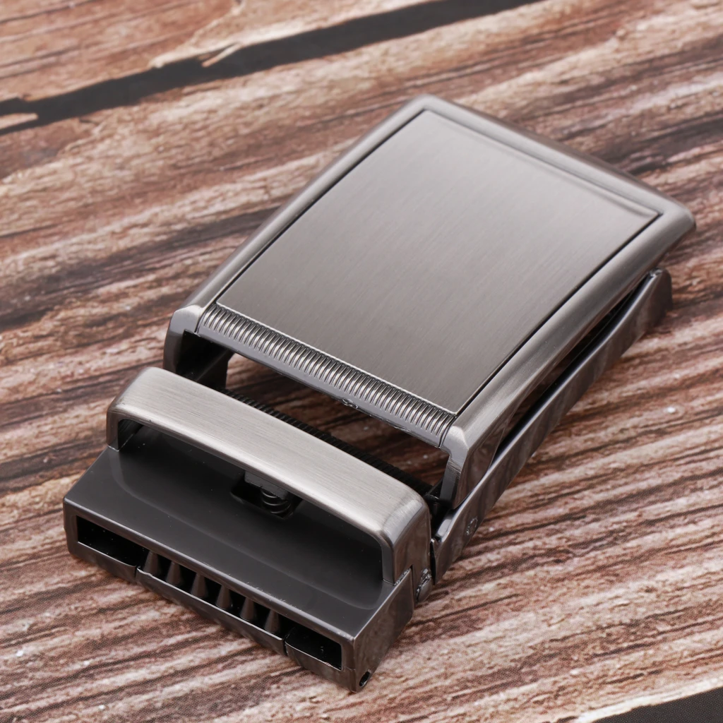 

Fashion Classic Men's Belt Buckle Automatic Slide Pin Buckle Snap Rectangle Accessories Fit for Belt or Strap 3.5cm Wide Grey