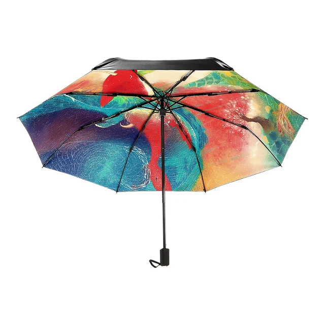 YamYamdan Five Nights at Freddy's Large Men and Women Rain and Rain  Dual-use Folding Simple Wind and Rain Travel Umbrella (Color : A08, Size :  Onesize) : : Fashion