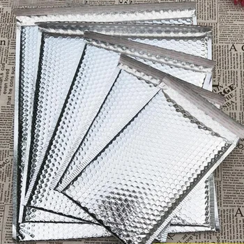 

Large Poly Bubble Mailing Mailer Shipping Padded Envelope Bags Big Silver Color Shockproof Courier Bubble mailer