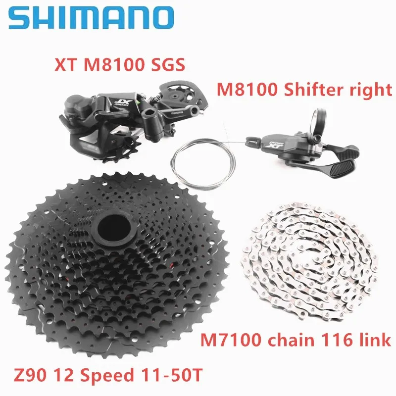 Shimano XT M8100 4 шт. набор для велосипеда mtb 12 скоростей с кассетой sunrace 11-50t 116link