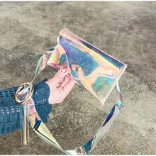 Женский PU лазерный кошелек поясная сумка нагрудный ремень сумки