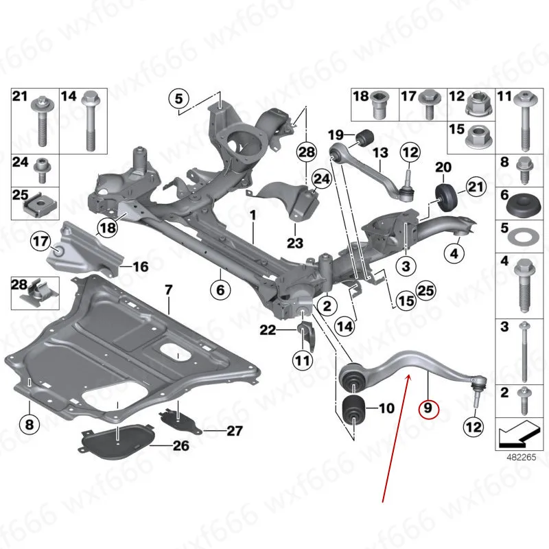 Car Front wheel lower swing arm Lateral control arm Straight arm Bend arm Pull rod swing arm 530b mw318 320 Suspension lower arm